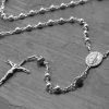 Sterling silver rosary with Bali beads