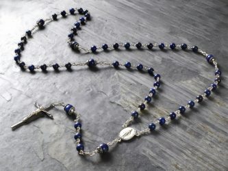 Hand-made Lapis Lazuli and Sterling Silver Rosary