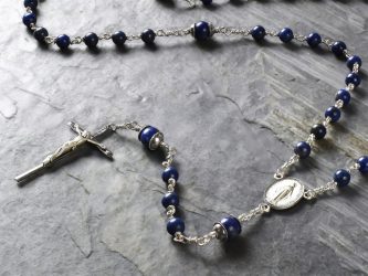 Hand-made Lapis Lazuli and Sterling Silver Rosary