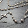 Freshwater Pearl Rosary in Argentium silver wire