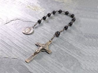 Saint Joseph Black Onyx Single Decade Rosary