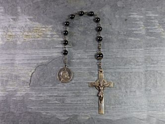 Saint Joseph Black Onyx Single Decade Rosary