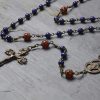 Lapis Lazuli & Carnelian Rosary in Bronze