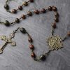 Large Divine Mercy Poppy Jasper & Kambaba Jasper Rosary