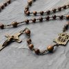 Large Saint Joseph Coconut Wood Rosary