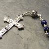 Large Hand-Made Lapis Lazuli & Bali Bead Rosary