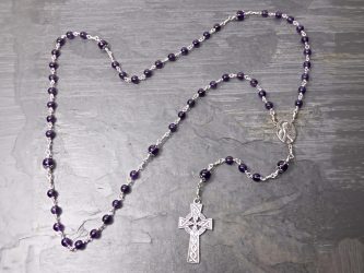 Hand-Made Amethyst and Sterling Silver Rosary