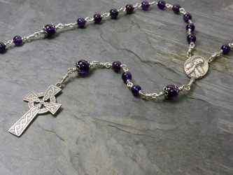 Hand-Made Amethyst and Sterling Silver Rosary