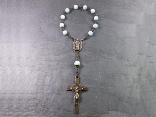 Hand-made Saint Jude Aquamarine Rosary