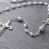 Hand-Made Aquamarine & Pink Kunzite Rosary