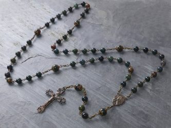 Large Hand Made Bloodstone Rosary