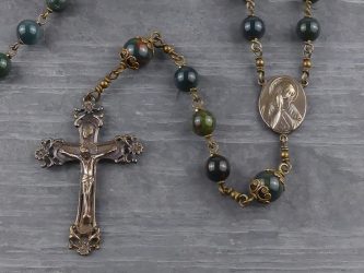 Large Hand Made Bloodstone Rosary