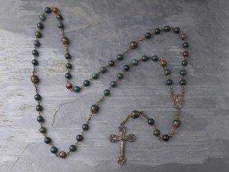 Large Hand Made Bloodstone Rosary