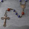 Lapis Lazuli and Carnelian Rosary in Bronze