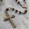 Large St Benedict Coconut Wood Rosary