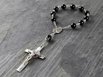 Extra Large Black Tourmaline Single Decade Rosary Hand-Made