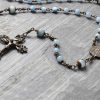 Aquamarine Rosary in Bronze