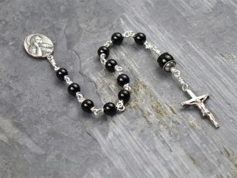 Hand-Made Black Tourmaline Single Decade Rosary