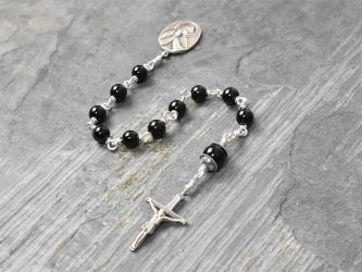Hand-Made Black Tourmaline Single Decade Rosary